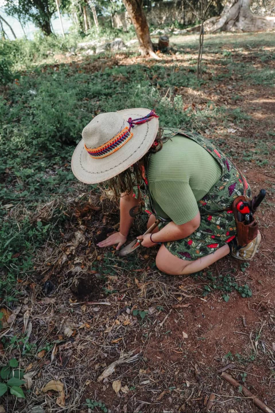 Harriet gardening in nature